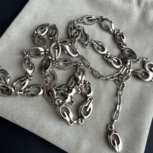 Elegant Silver G Chain Necklace or Belt